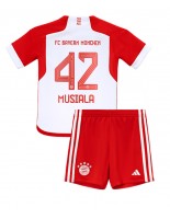 Bayern Munich Jamal Musiala #42 Domácí dres pro děti 2023-24 Krátký Rukáv (+ trenýrky)